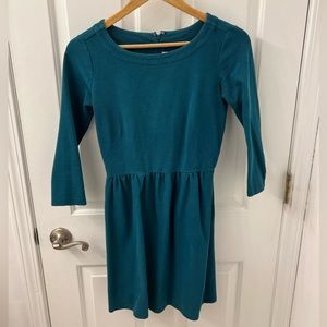 LOFT 3/4 sleeve teal dress